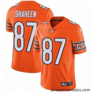 Nike Bears #87 Adam Shaheen Orange Stitched NFL Limited Rush Jersey