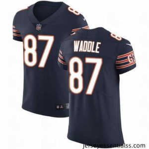 Nike Bears #87 Tom Waddle Navy Blue Team Color Mens Stitched NFL Vapor Untouchable Elite Jersey