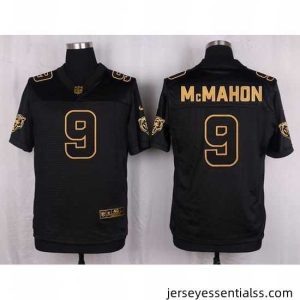 Nike Bears #9 Jim McMahon Black Mens Stitched NFL Elite Pro Line Gold Collection Jersey