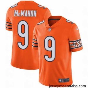Nike Bears #9 Jim McMahon Orange Mens Stitched NFL Limited Rush Jersey