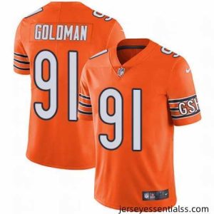 Nike Bears #91 Eddie Goldman Orange Mens Stitched NFL Limited Rush Jersey