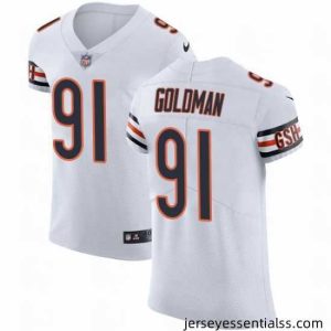 Nike Bears #91 Eddie Goldman White Mens Stitched NFL Vapor Untouchable Elite Jersey
