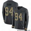 Nike Bears 94 Robert Quinn Anthracite Salute to Service Stitched NFL Limited Therma Long Sleeve Jersey