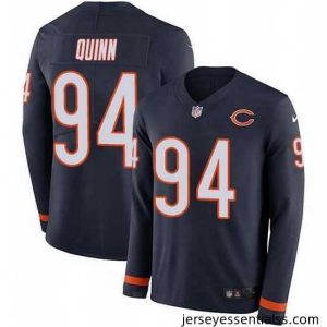 Nike Bears 94 Robert Quinn Navy Blue Team Color Stitched NFL Limited Therma Long Sleeve Jersey