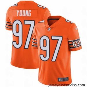 Nike Bears #97 Willie Young Orange Mens Stitched NFL Limited Rush Jersey