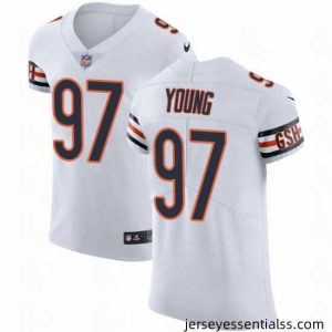 Nike Bears #97 Willie Young White Mens Stitched NFL Vapor Untouchable Elite Jersey