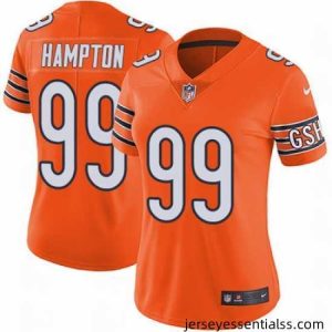 Nike Bears #99 Dan Hampton Orange Womens Stitched NFL Limited Rush Jersey