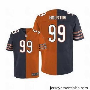 Nike Bears #99 Lamarr Houston Navy Blue Orange Mens Stitched NFL Elite Split Jersey