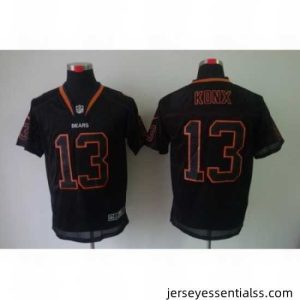 Nike Chicago Bears 13 Johnny Knox Black Elite Lights Out NFL Jersey