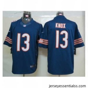 Nike Chicago Bears 13 Johnny Knox Blue Limited NFL Jersey