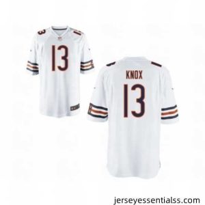 Nike Chicago Bears 13 Johnny Knox Game White NFL Jersey