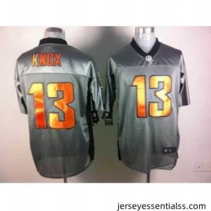 Nike Chicago Bears 13 Johnny Knox Grey Elite Shadow NFL Jersey