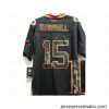 Nike Chicago Bears 15 Brandon Marshall Black Elite Light Out Signed NFL Jersey