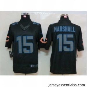 Nike Chicago Bears 15 Brandon Marshall Black Limited Impact NFL Jersey