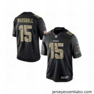 Nike Chicago Bears 15 Brandon Marshall Black Limited Salute To Service NFL Jersey