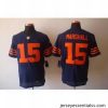 Nike Chicago Bears 15 Brandon Marshall Blue Elite Orange Number NFL Jersey