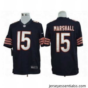 Nike Chicago Bears 15 Brandon Marshall Blue Limited NFL Jersey