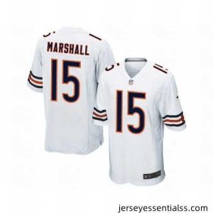 Nike Chicago Bears 15 Brandon Marshall Game White NFL Jersey