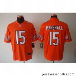 Nike Chicago Bears 15 Brandon Marshall Orange Limited NFL Jersey