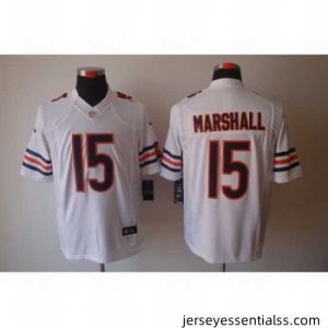 Nike Chicago Bears 15 Brandon Marshall White Limited NFL Jersey