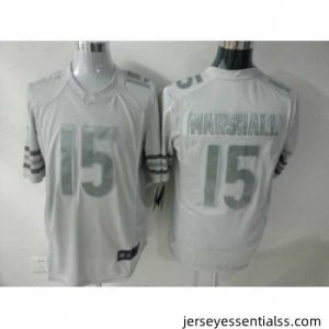 Nike Chicago Bears 15 Brandon Marshall white Game Platinum NFL Jersey