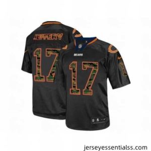 Nike Chicago Bears 17 Alshon Jeffery Black Elite Camo Nunber NFL Jersey