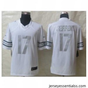 Nike Chicago Bears 17 Alshon Jeffery Game White Platinum NFL Jersey