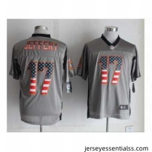 Nike Chicago Bears 17 Alshon Jeffery Grey Elite USA Flag Fashion NFL Jersey