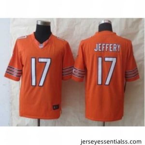 Nike Chicago Bears 17 Alshon Jeffery Orange Limited NFL Jersey