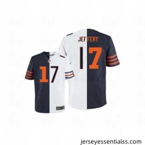 Nike Chicago Bears 17 Alshon Jeffery White-Blue Limited Split NFL Jersey