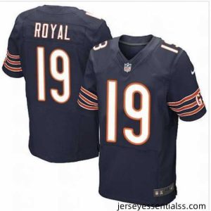 Nike Chicago Bears #19 Eddie Royal Navy Blue Team Color Mens Stitched NFL Elite Jersey