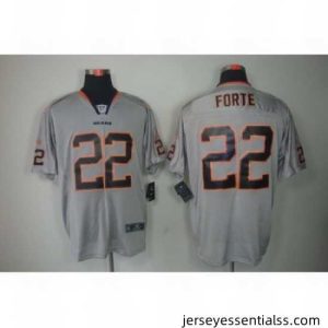Nike Chicago Bears 22 Matt Forte Grey Elite Lights Out NFL Jersey