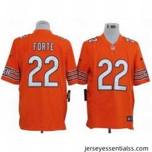 Nike Chicago Bears 22 Matt Forte Orange Game NFL Jersey