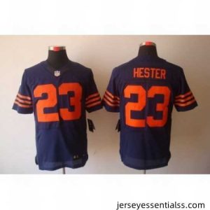 Nike Chicago Bears 23 Devin Hester Blue Elite Orange Number NFL Jersey