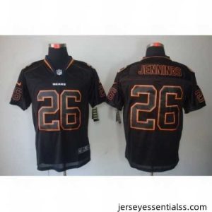Nike Chicago Bears 26 Tim Jennings Black Elite Lights Out NFL Jersey