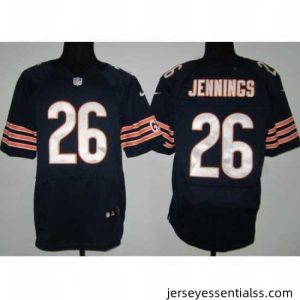 Nike Chicago Bears 26 Tim Jennings Blue Elite NFL Jersey