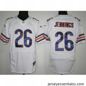 Nike Chicago Bears 26 Tim Jennings White Elite NFL Jersey