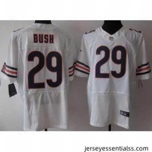 Nike Chicago Bears 29 Michael Bush White Elite NFL Jersey