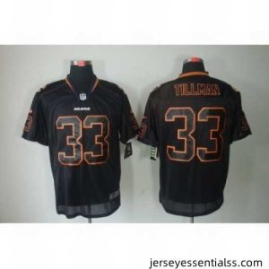 Nike Chicago Bears 33 Charles Tillman Black Lights Out Elite NFL Jersey