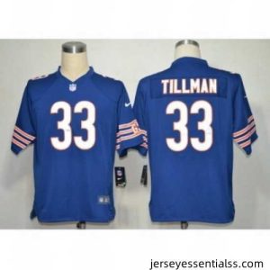 Nike Chicago Bears 33 Charles Tillman Blue Game NFL Jersey