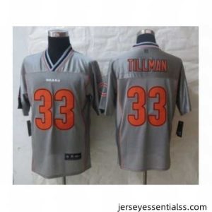 Nike Chicago Bears 33 Charles Tillman Grey Elite Vapor NFL Jersey