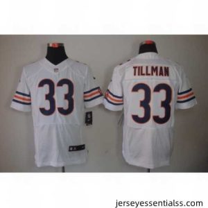 Nike Chicago Bears 33 Charles Tillman White Elite NFL Jersey