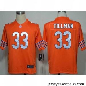 Nike Chicago Bears 33 Tillman Orange Game NFL Jersey