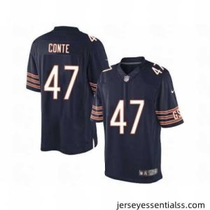 Nike Chicago Bears 47 Chris Conte Blue Limited NFL Jersey