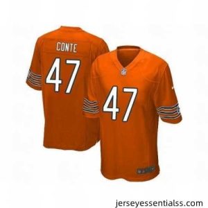 Nike Chicago Bears 47 Chris Conte Orange Game NFL Jersey