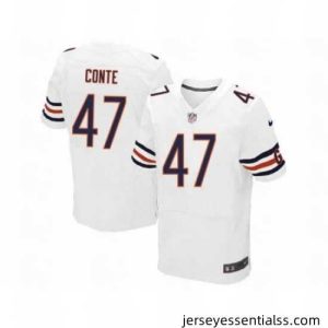 Nike Chicago Bears 47 Chris Conte White Elite NFL Jersey
