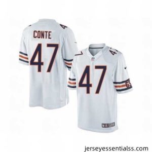 Nike Chicago Bears 47 Chris Conte White Limited NFL Jersey
