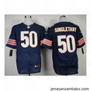 Nike Chicago Bears 50 Mike Singletary blue Elite NFL Jersey