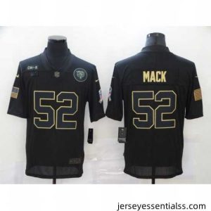Nike Chicago Bears 52 Khalil Mack Black 2020 Salute To Service Limited Jersey