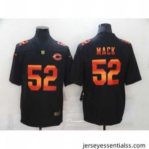 Nike Chicago Bears 52 Khalil Mack Black Colorful Fashion Limited Jersey